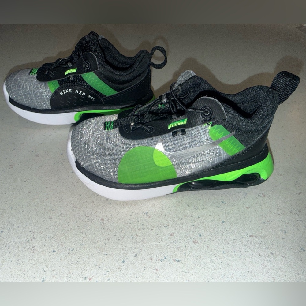 Nike Kids Sneakers - Black, Gray, and Green